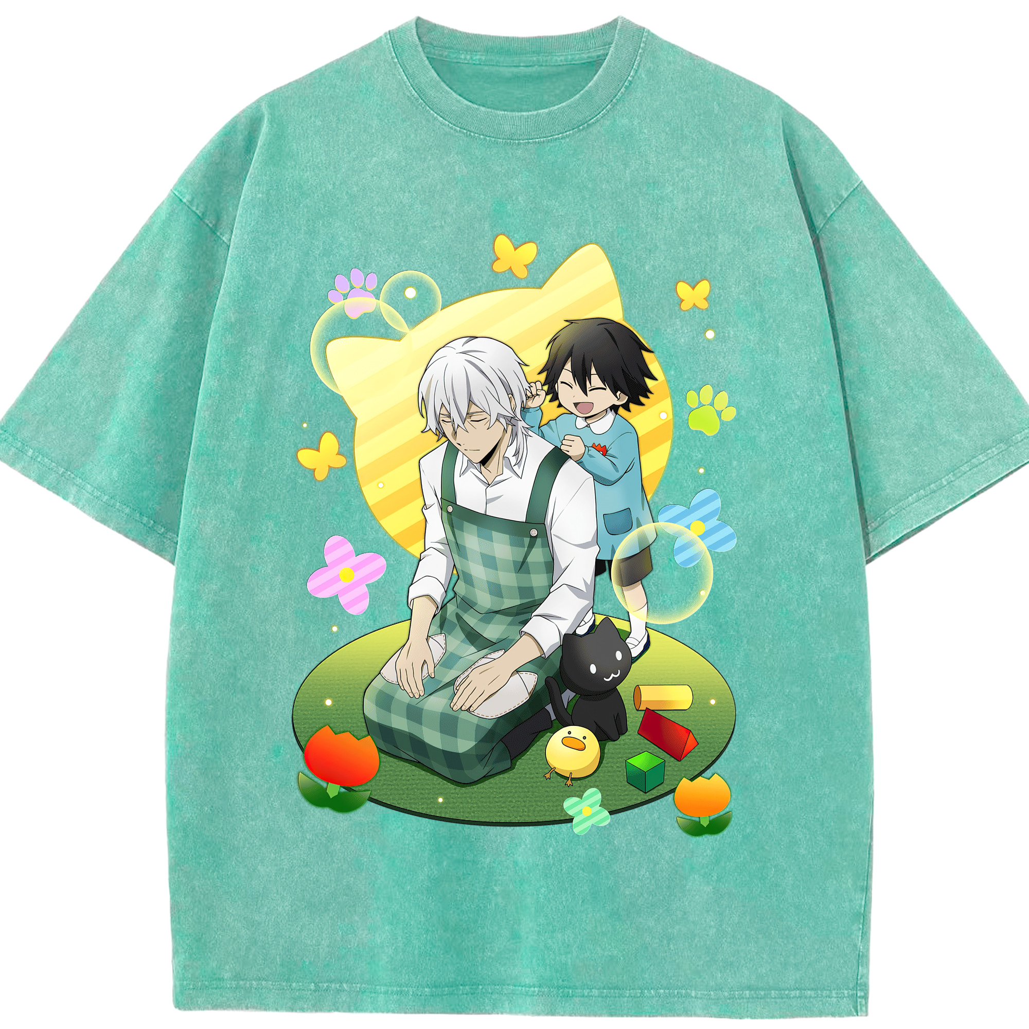 （画像用） 文豪ストレイドッグス Bungo Stray Dogs 綿100% ヴィンテージ風 半袖Tシャツ（フロントプリント）